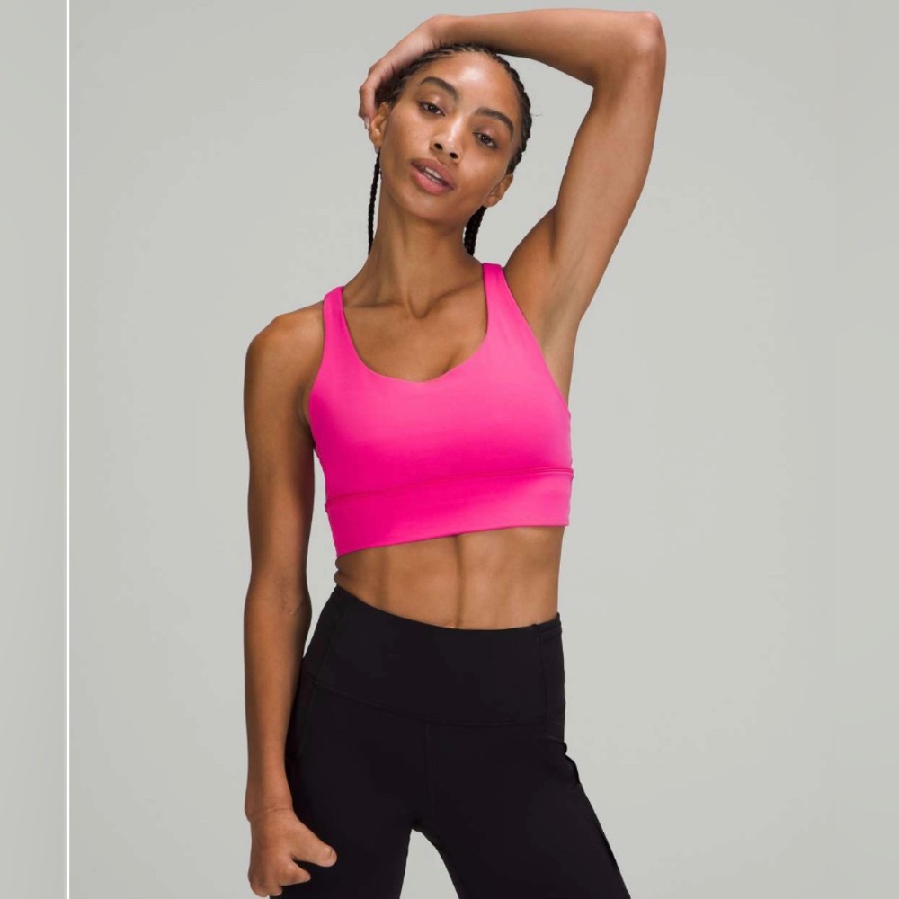 Lululemon Long Lines Energy Bra | Size 8 | Sonic Pink